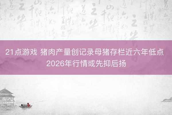 21点游戏 猪肉产量创记录母猪存栏近六年低点 2026年行情或先抑后扬