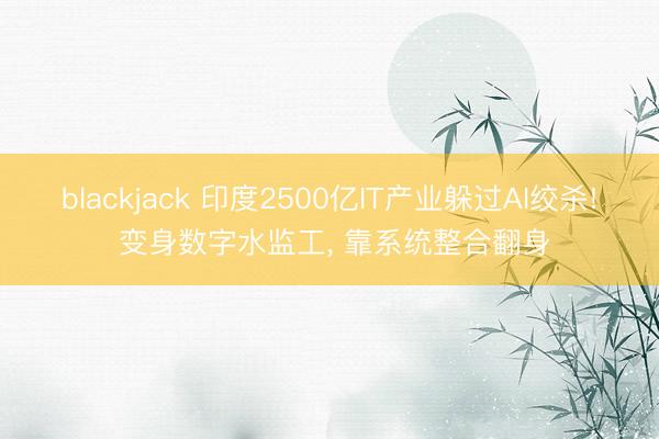 blackjack 印度2500亿IT产业躲过AI绞杀! 变身数字水监工， 靠系统整合翻身