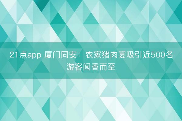 21点app 厦门同安：农家猪肉宴吸引近500名游客闻香而至