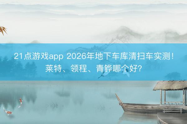 21点游戏app 2026年地下车库清扫车实测!莱特、领程、青铧哪个好?