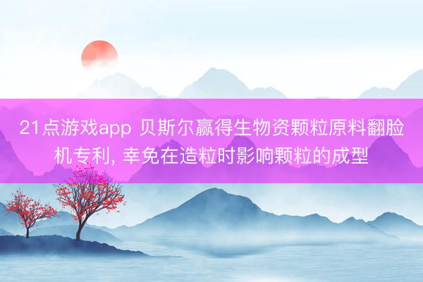 21点游戏app 贝斯尔赢得生物资颗粒原料翻脸机专利, 幸免在造粒时影响颗粒的成型