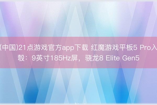 (中国)21点游戏官方app下载 红魔游戏平板5 Pro入彀：9英寸185Hz屏，骁龙8 Elite Gen5